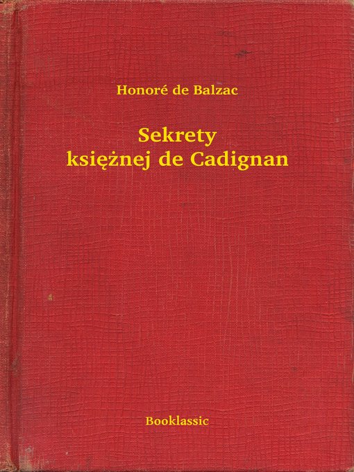 Title details for Sekrety księżnej de Cadignan by Honoré de Balzac - Available